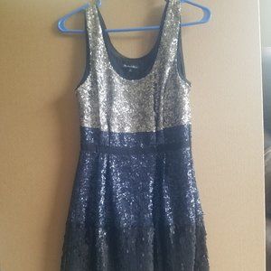 Broadway & Broome colorblock sequins dress